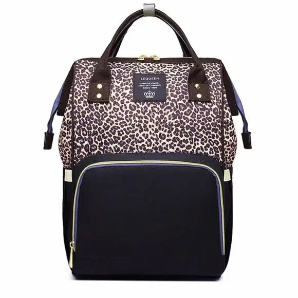 Leopard Baby Diaper Mom Travel Bag Backpack - Picture 2 of 10